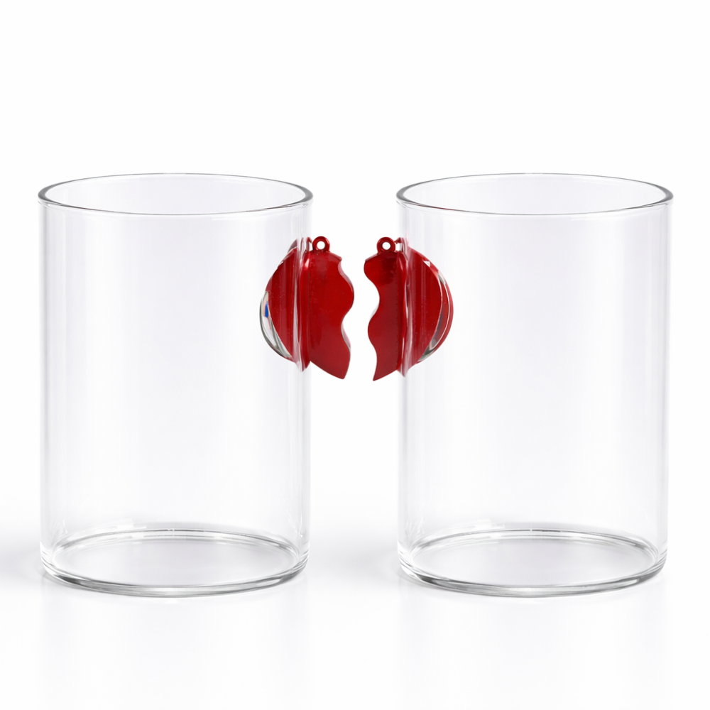 Magnetic Heart Embedded Glass Set – 290 ML - Image 2