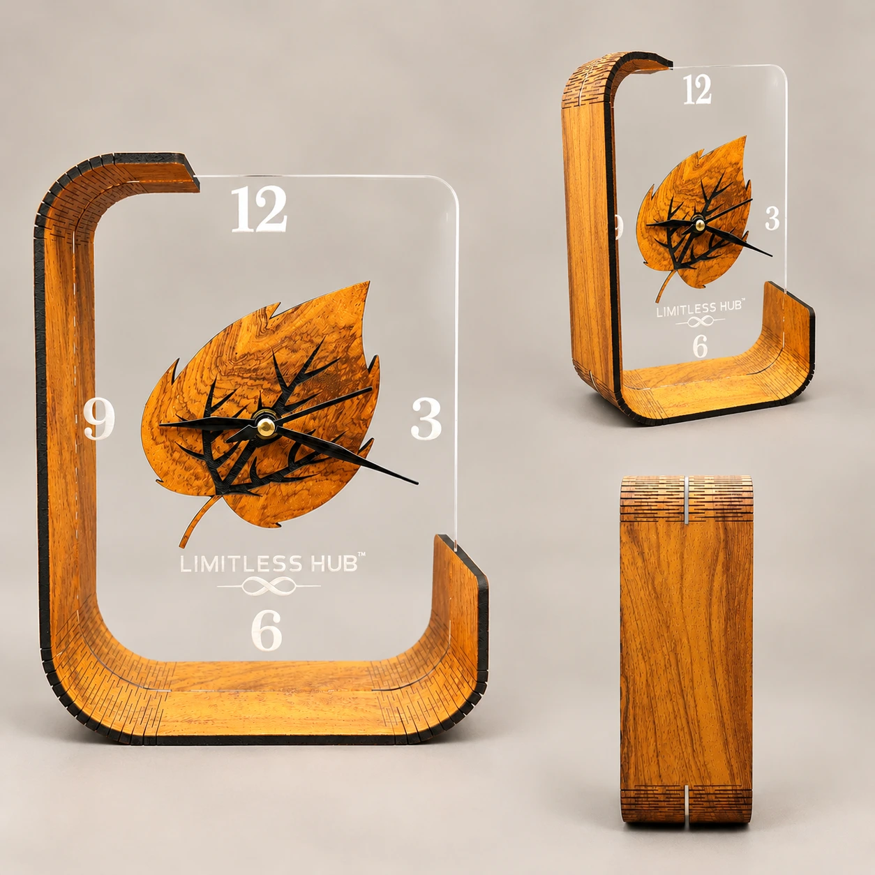 Wooden Leaf Premium Table Clock - Image 8
